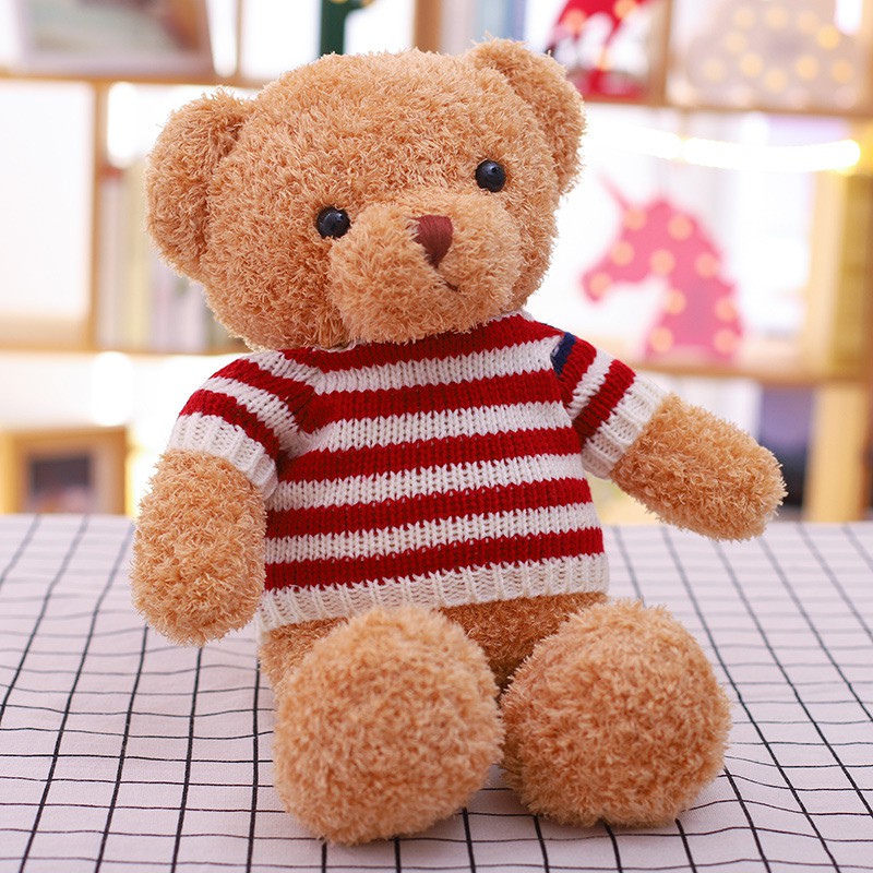 Gấu bông Gấu Teddy mặc áo Khổ 30 cm nhiều màu Plushtoy007