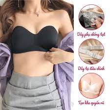 Áo lót nữ bra quây su đúc bàn tay dây chéo, áo lót nâng ngực kèm dây trong suốt