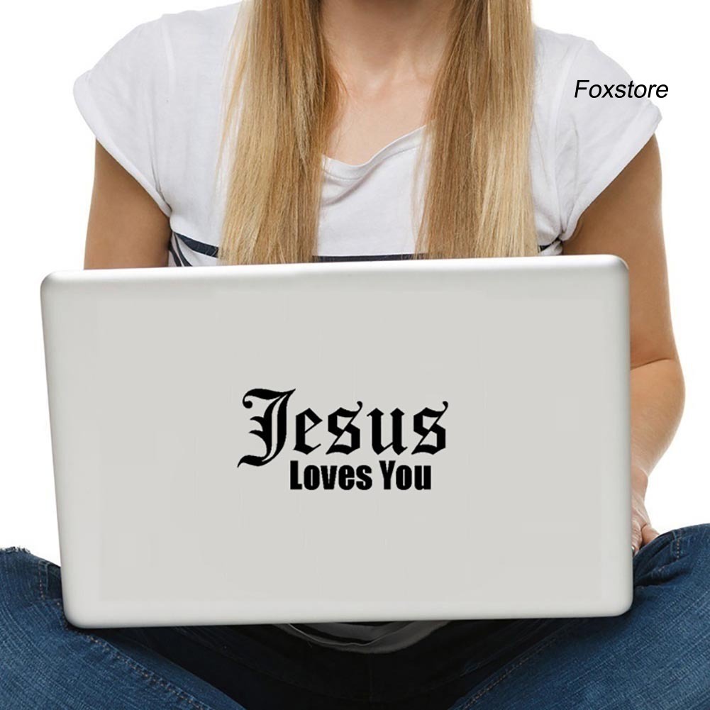 Đề can dán trang trí xe ô tô hình chữ Jesus Love You