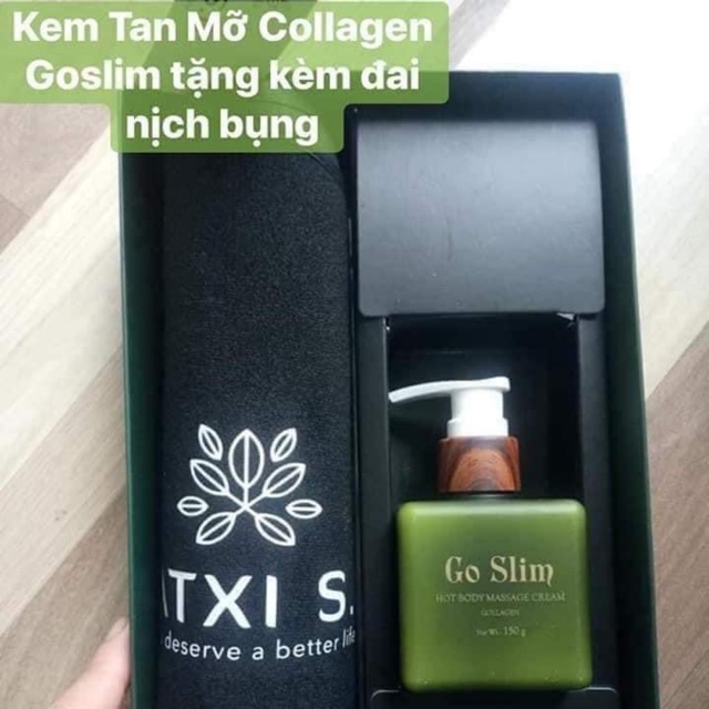 Kem tan mỡ goslim mua hàng tặng kèm đai nịch bụng