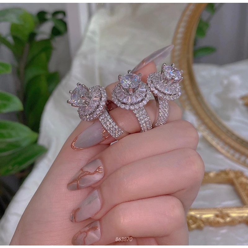 Nhẫn xi bạch kim