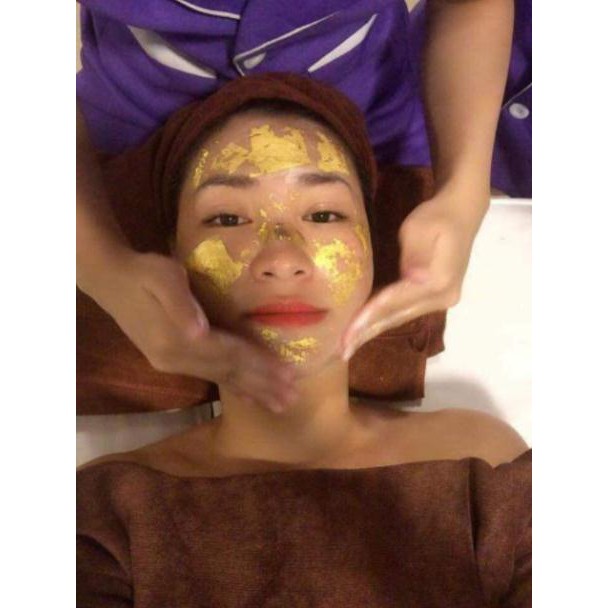 Combo 10 Mặt Nạ Vàng Lá kích thước 4×4 Làm Đẹp Da dùng trong spa thẫm mỹ viện