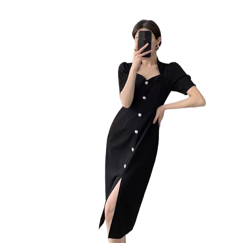 women's fashion korean bow temperament dress