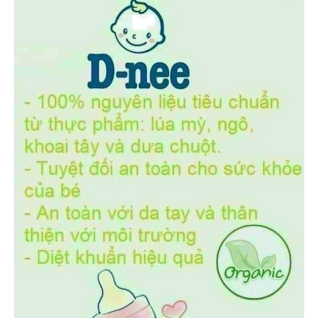 Nước Rửa Bình Sữa Dnee Organic Chai 620ml