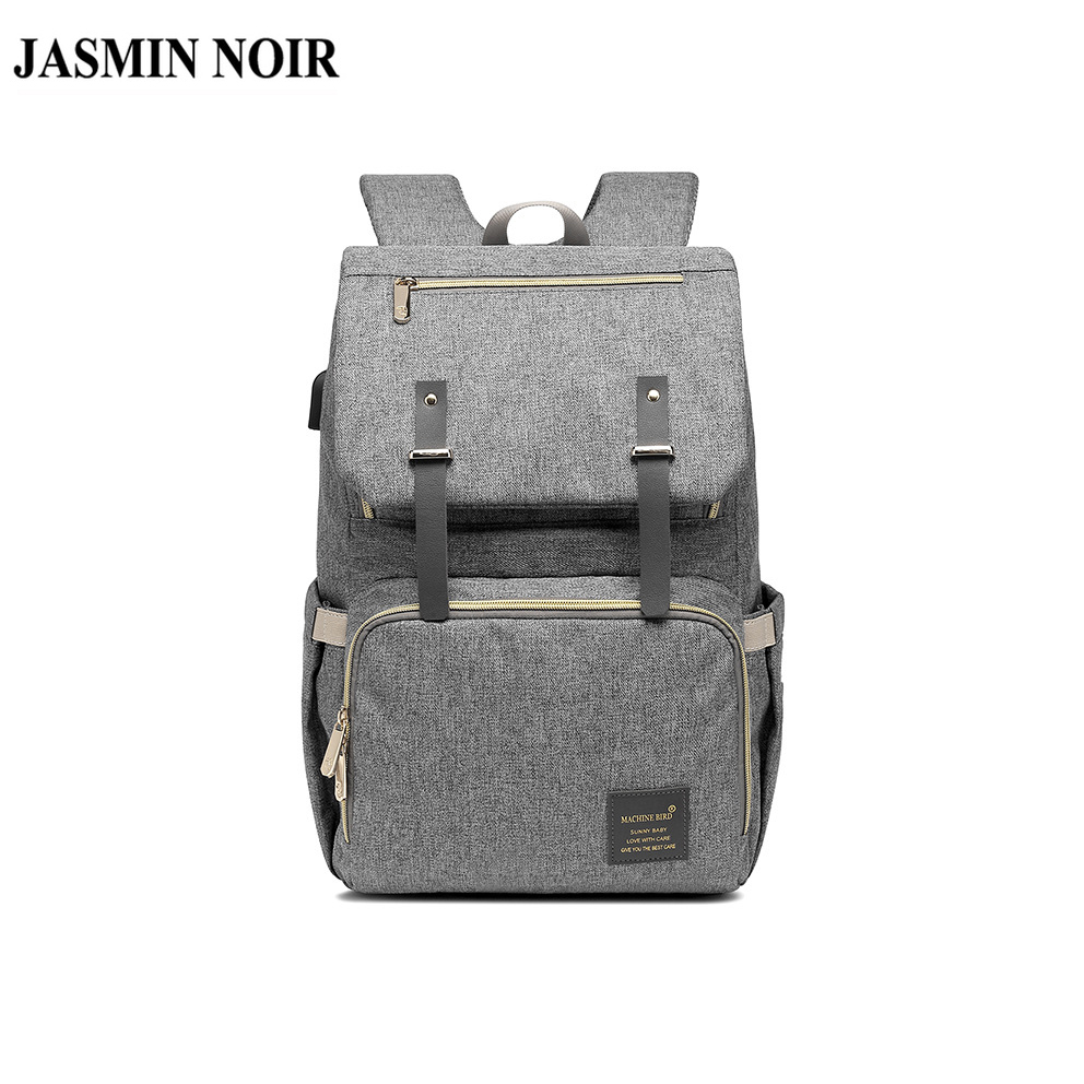 Ba Lô JASMIN NOIR Chuyên Dụng Đựng Tã Lót Dành Cho Bà Mẹ Bỉm Sữa Thiết Kế Đa Dụng