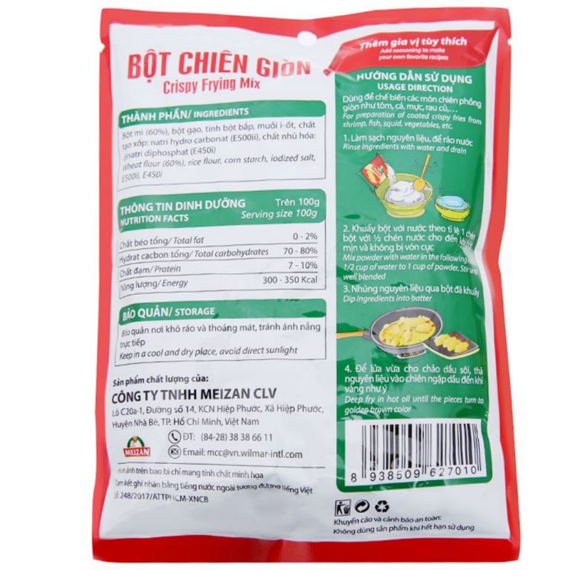 Bột chiên giòn Meizan 150g giòn tan phồng lâu