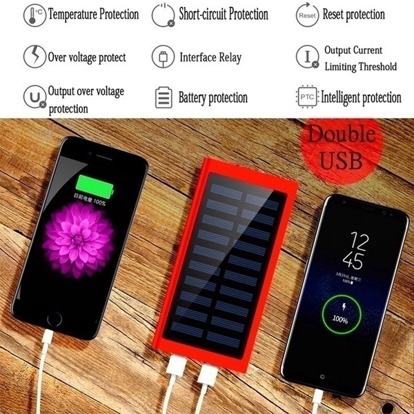 Sạc Dự Phòng Krecoo Năng Lượng Mặt Trời Siêu Mỏng Chất Lượng Cao 50000mah