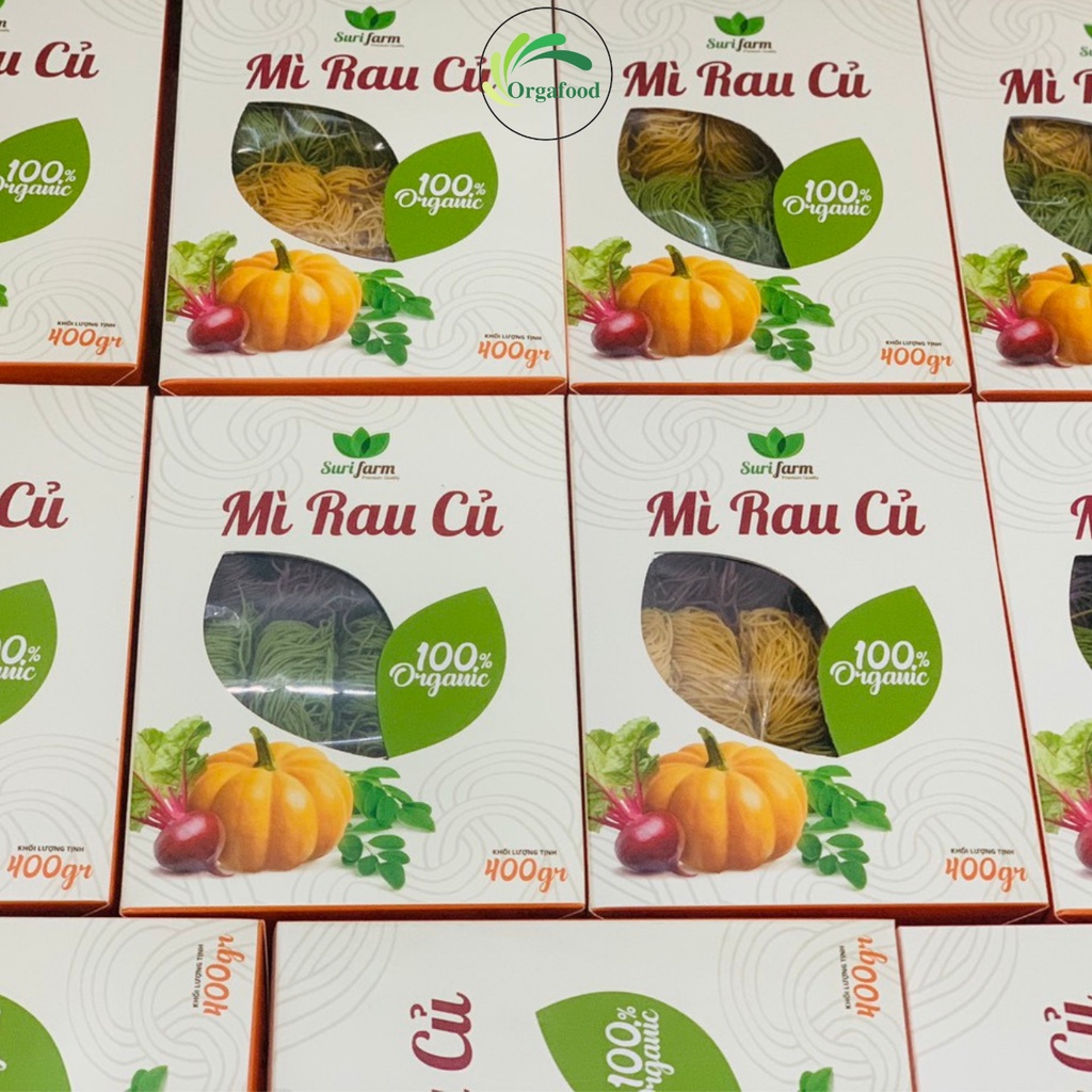 Mì rau củ giảm cân Surifarm 400g Orgafood, mì ăn kiêng Eatclean, hữu cơ cho bé ăn dặm