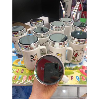 CỐC GIỮ NHIỆT BẰNG SỨ CAO CẤP CÓ GƯƠNG SOi