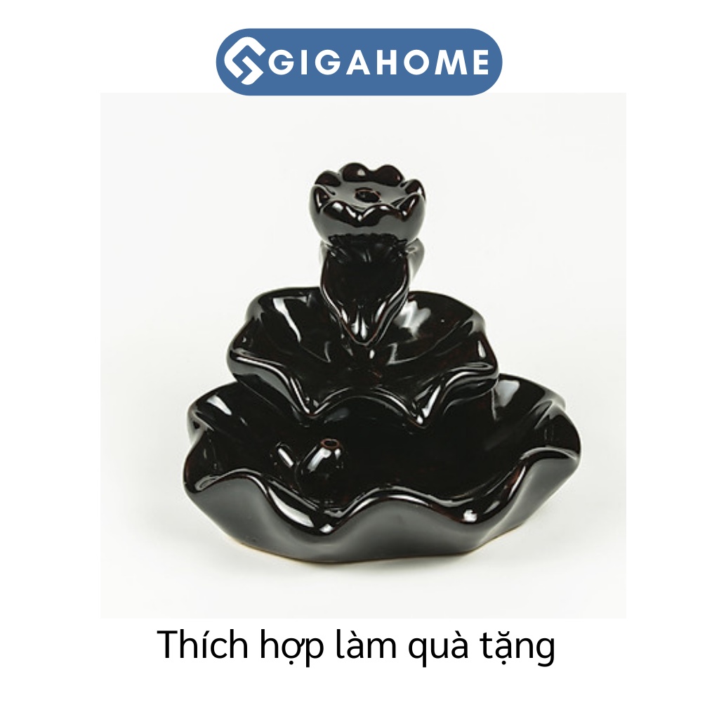 Thác Khói Trầm Hương GIGAHOME Đốt Trầm Kiểu Vân Sen 2 Tầng Cao Cấp 4665