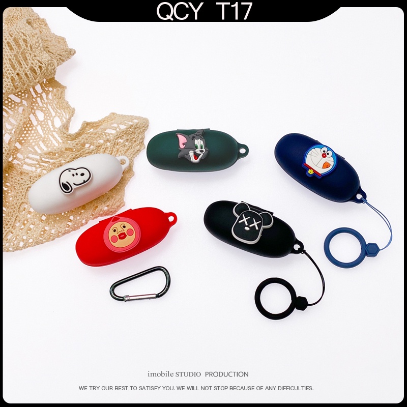 Vỏ Bảo Vệ Hộp Sạc Tai Nghe Bluetooth Không Dây QCY T17 QCY T17 Chống Rơi Họa Tiết Hoạt Hình