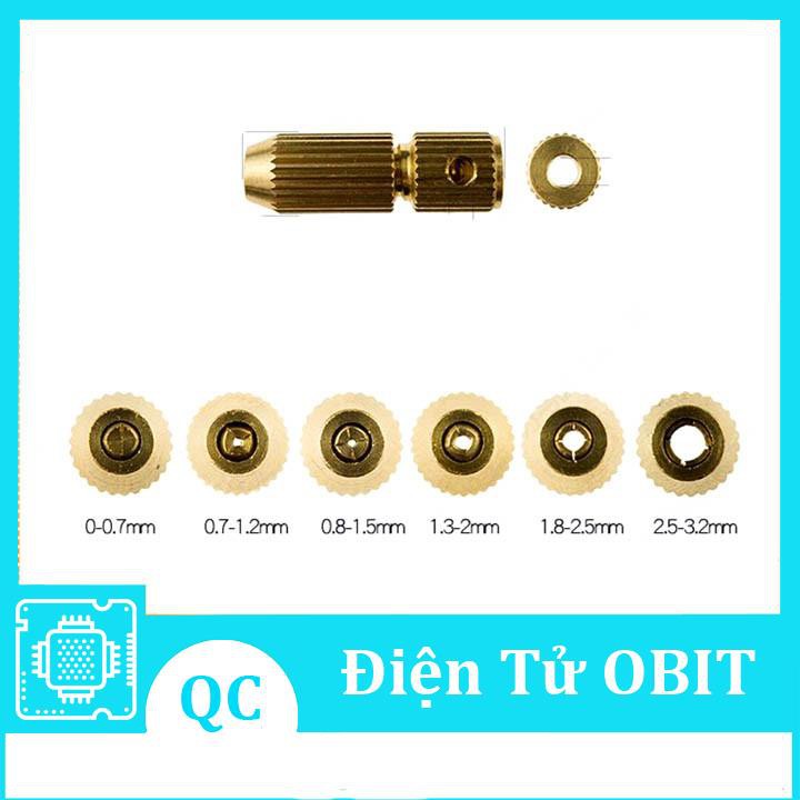 Đầu Kẹp Mũi Khoan 2032 2.5-3.2mm Trục Ø2mm (Tặng Lục lăng)