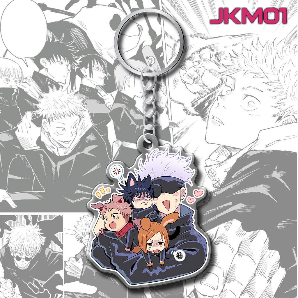 Móc khóa Thegioipuzzle anime Jujutsu Kaisen nhân vật Gojo Itadori Sukana Megumi manga Nhật Bản