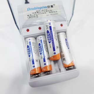 Pin sạc doublepow 3200mah kèm bộ sạc, pin sạc siêu bền dung lượng thật, bảo hành 1 đổi 1