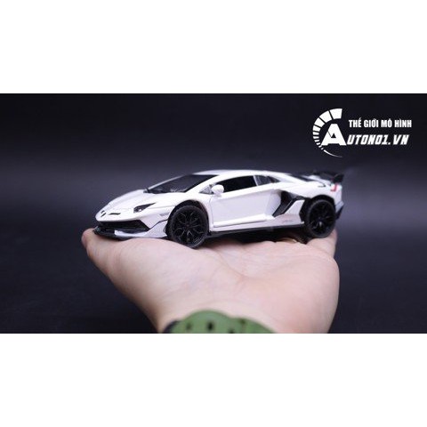 MÔ HÌNH XE LAMBORGHINI AVENTADOR SVJ WHITE 1:32 MINIAUTO 7469