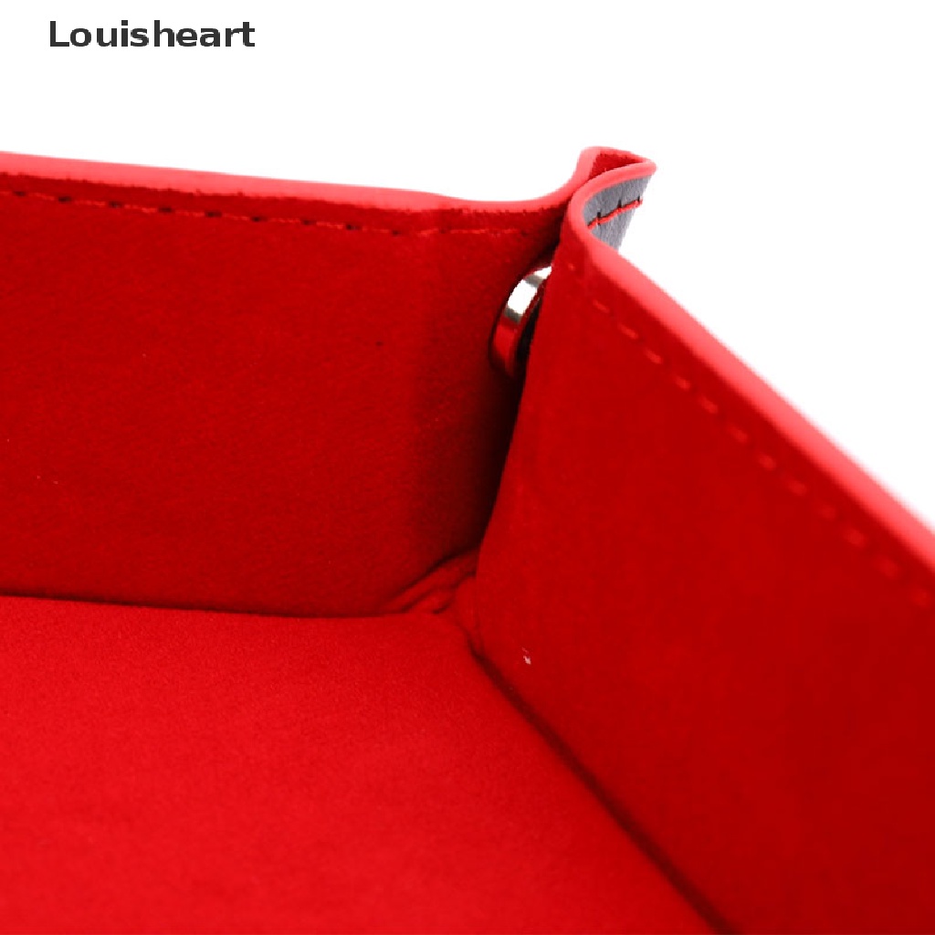 Khay Đựng Xúc Xắc Louisheart Hình Lục Giác Bằng Da PU Gấp Gọn Tiện Dụng