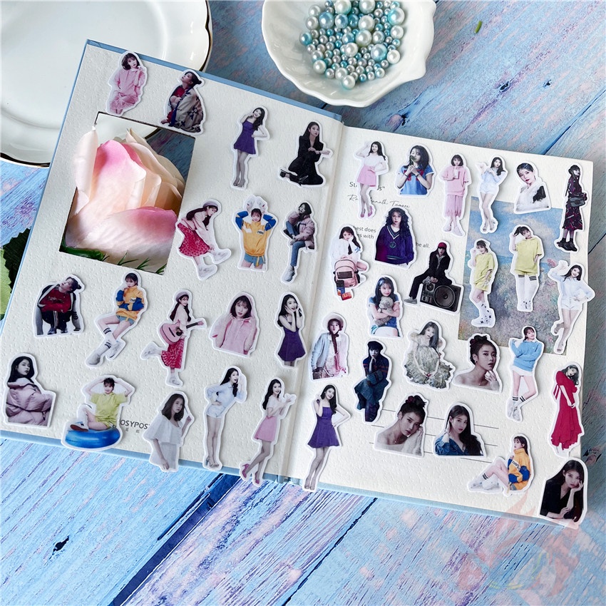 ★★★ Iu Lee Ji Eun Q-5 ♪ Sticker Trang Trí Nhật Ký Xinh Xắn Chất Lượng ★★★ Set 40 Sticker Dán Trang Trí Album DIY