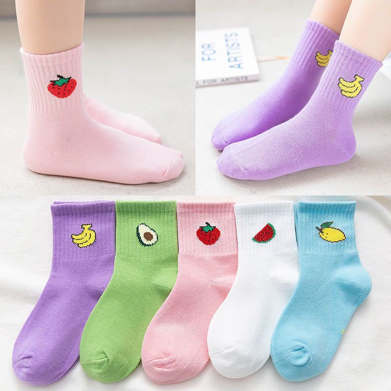 Vớ Cotton Màu Trơn Dễ Thương Thời Trang Xuân Thu Cho Bé