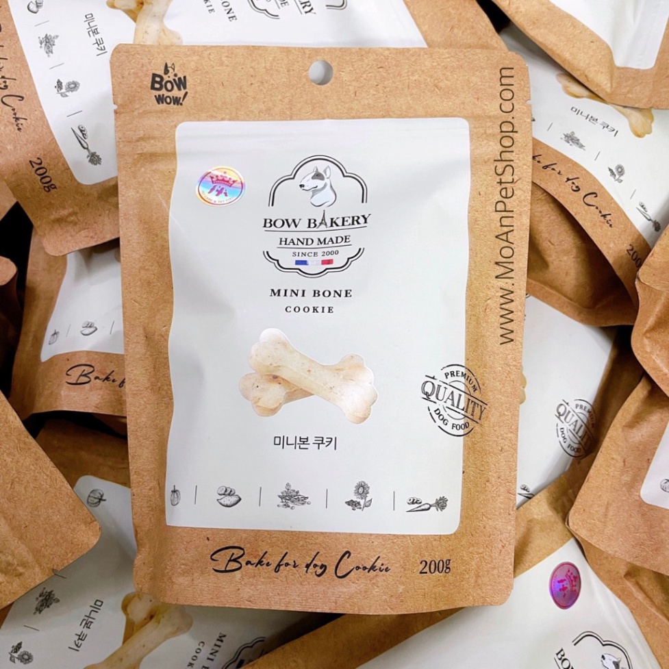 Bánh cookies yến mạch Bowwow 200 gr chính hãng Hàn Quốc
