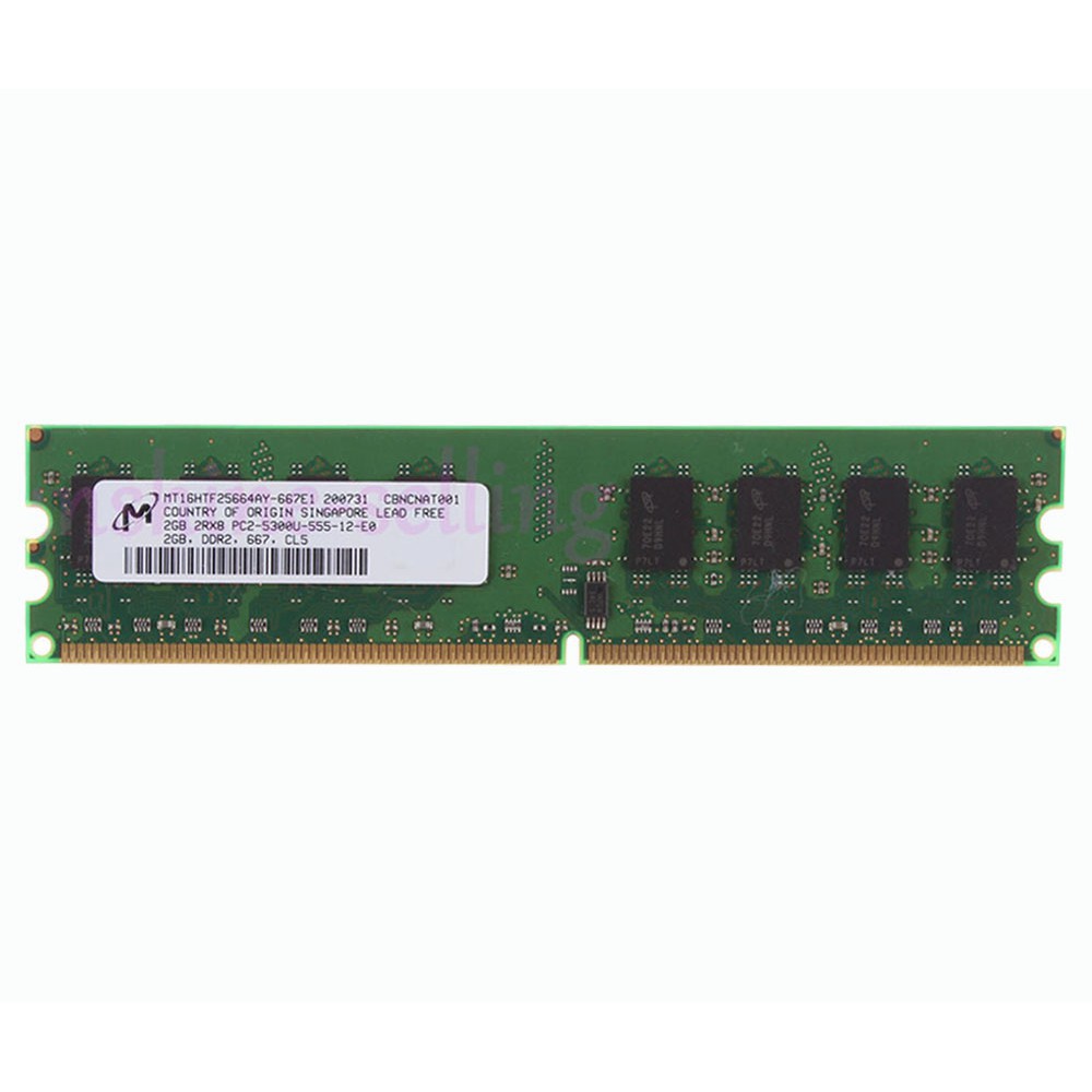 Ram Micron 2g 4g Ddr3 Ddr2 2rx8 1rx8 5300 6400 8500 10600 12800 Pc2 Pc3 667mhz 800mhz 1066mhz 1333mhz 1600mhz Dimm