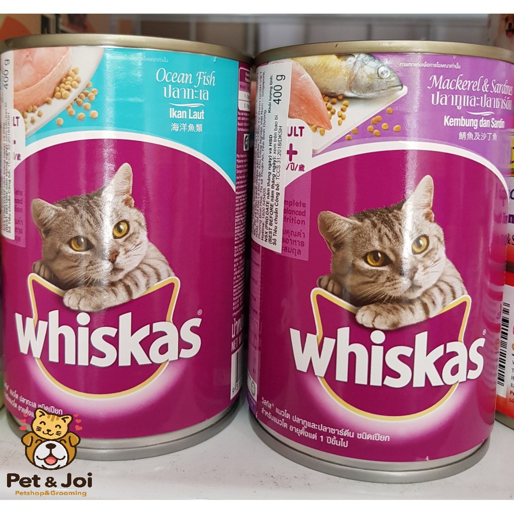 [400g] Pate lon Whiskas cho mèo ⚡SIÊU_ƯU_ĐÃI⚡ngẫu nhiên vị - CÁ NGỪ và CÁ BIỂN - PET&amp;JOI