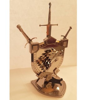 Mô hình 3D kim loại lắp ráp huy hiệu Sói - Chưa Lắp