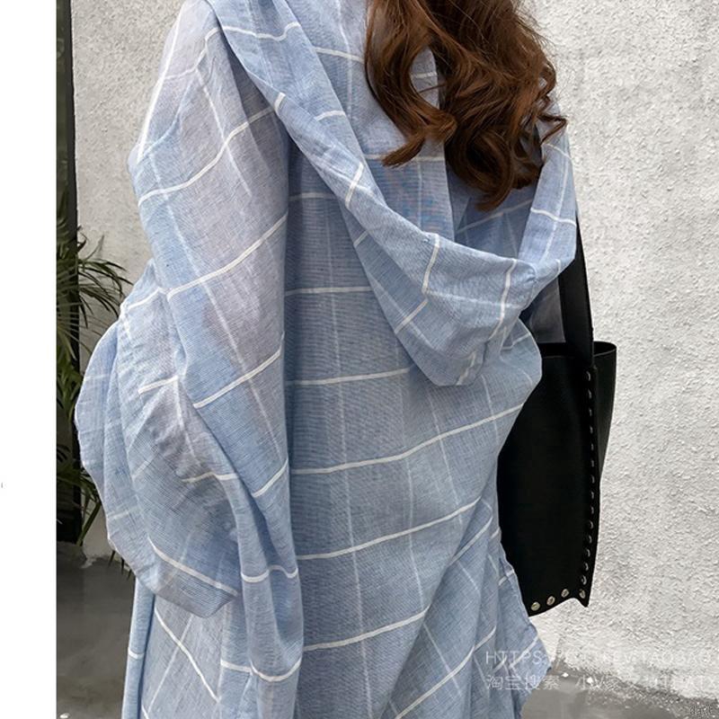 Áo khoác họa tiết kẻ ca rô xinh xắn trẻ trung cho nữ