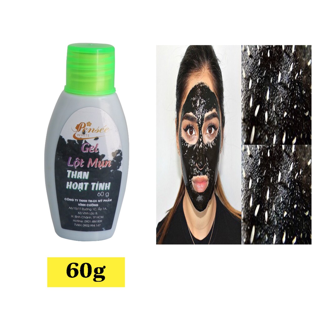 Gel Lột Mụn Đầu Đen, Mụn Cám Than Tre Hoạt Tính Wicbe 200g - Gel Hút Mụn Than Tre Wicbe