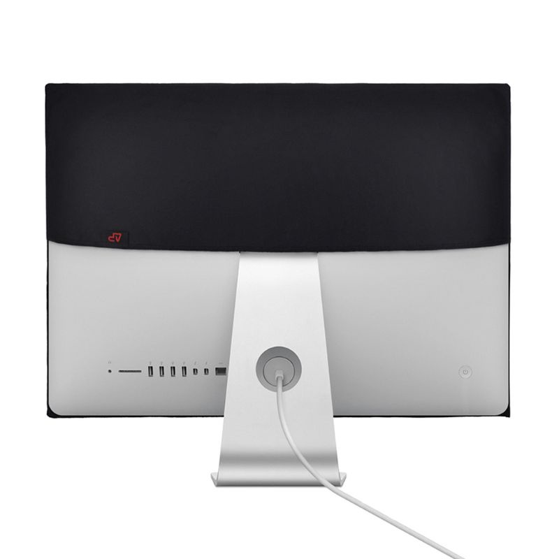 Bao Da PU Màu Đen Chống Bụi Chống Nước Có Ngăn Đựng Thẻ Và Túi Cho Apple iMac Macbook 21/27 Inch
