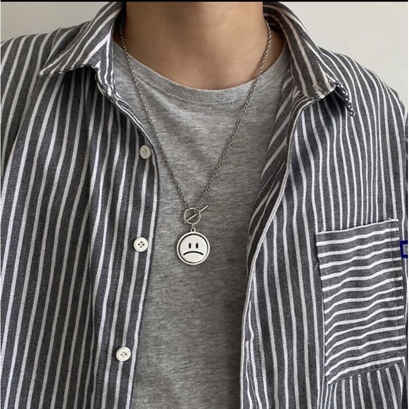 Vòng cổ mặt cười xoay phong cách hiphop cho cặp đôi (VC22).