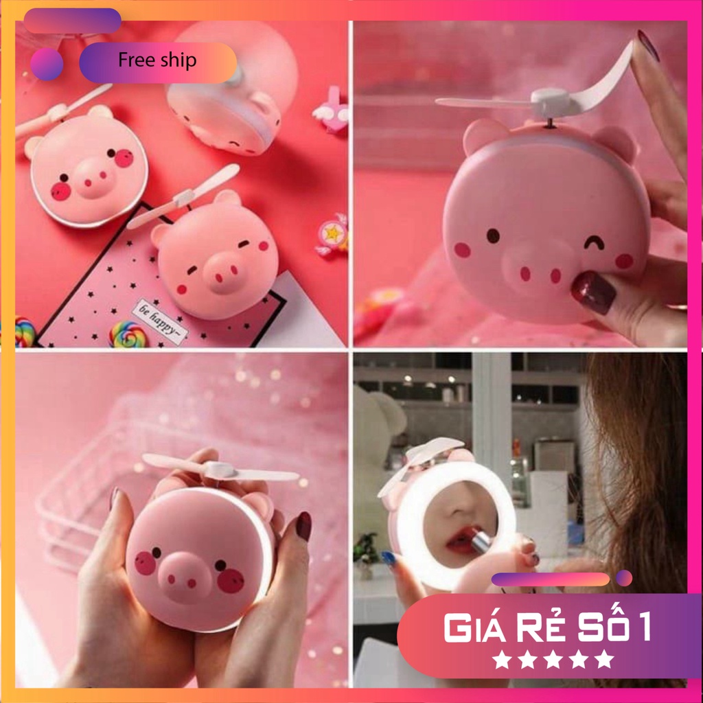 Quạt Sạc Tích Điện Mini Heo Gấu 3 Trong 1 Siêu Cute Tiện Dụng Giá Rẻ phukienvppbinhduong