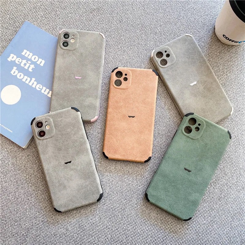 Ốp điện thoại da mềm màu trơn chống rơi chống sốc thích hợp cho Iphone 11 12 Pro Max Iphone 6 6s 7 8 Plus X Xr Xs Max