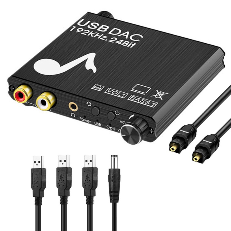 1 Bộ Chuyển Đổi Âm Thanh Kỹ Thuật Số Sang Analog CVBS AV Thành Video Có Cáp Sạc USB