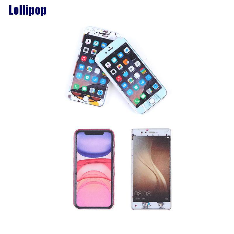 Mô hình điện thoại di động 1:12 dễ thương xinh xắn dùng trang trí nhà búp bê