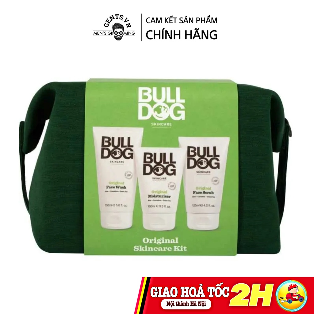 [Tặng Túi] Bộ chăm sóc da mặt cho nam Bulldog Sincare Original gồm sữa rửa mặt, tẩy tế bào chết và dưỡng ẩm da mặt