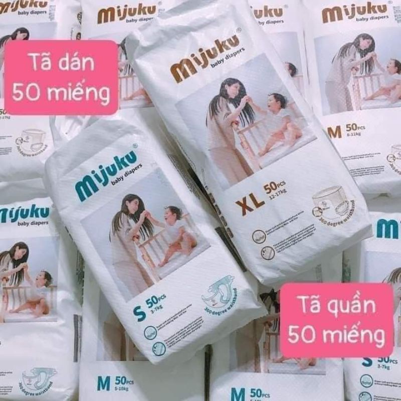 combo 100 bỉm mijuku size m quần