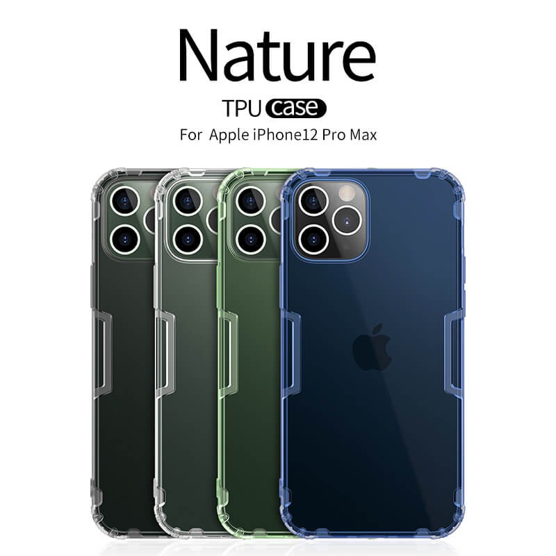 Ốp lưng iPhone 12 Pro Max / iPhone 12 Pro/ 12/ 12 mini chính hãng Nillkin Nature silicon dẻo trong suốt chống sốc