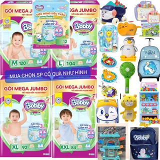 Tã quần bobby mega jumbo lõi nén thần kỳ đủ size m120/l104/xl92/xxl84. date 2026