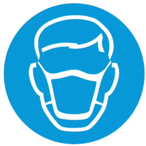 Hình dán decal cảnh báo ĐEO KHẨU TRANG