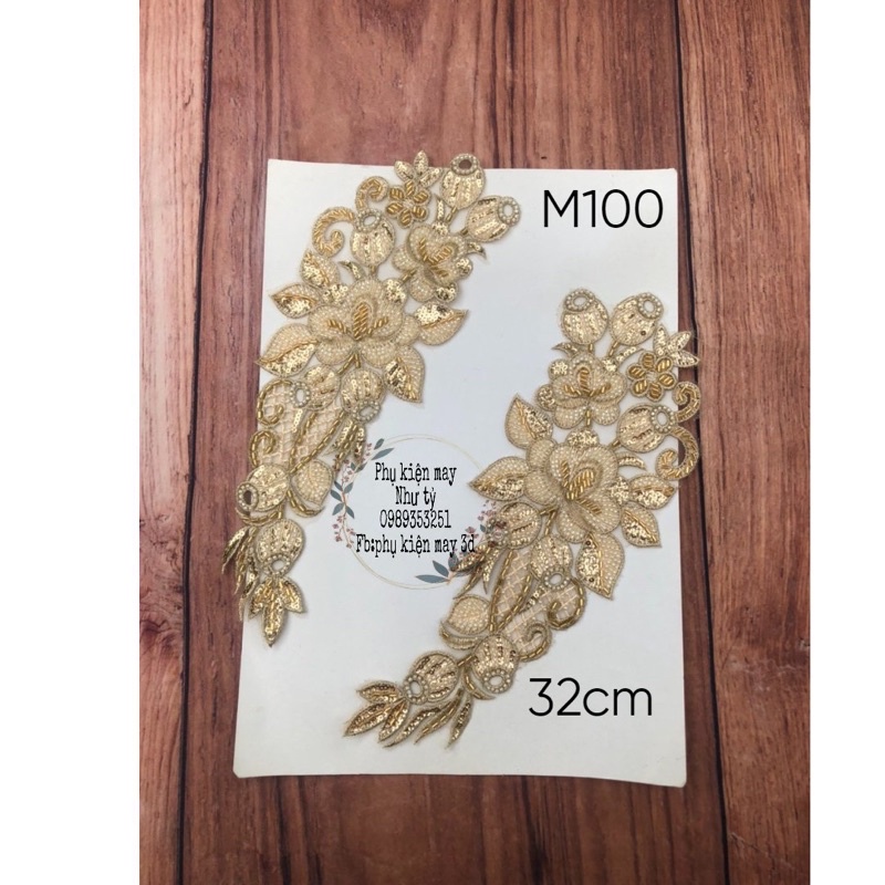 cặp ren thêu đính kết hàng quảng châu