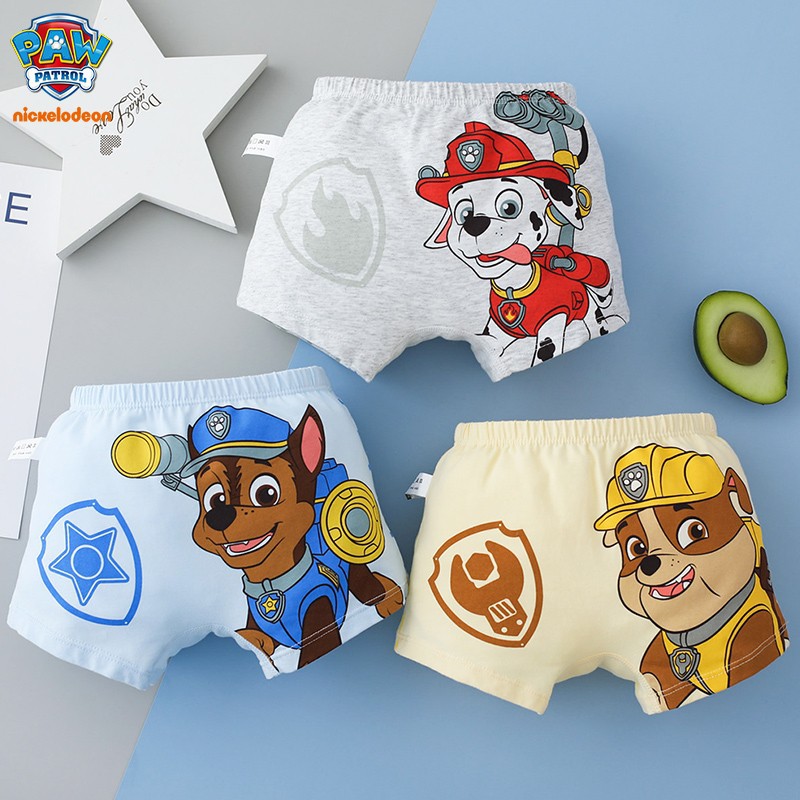 Set 3 quần lót boxer PAW PATROL chất liệu cotton thoải mái dành cho bé trai