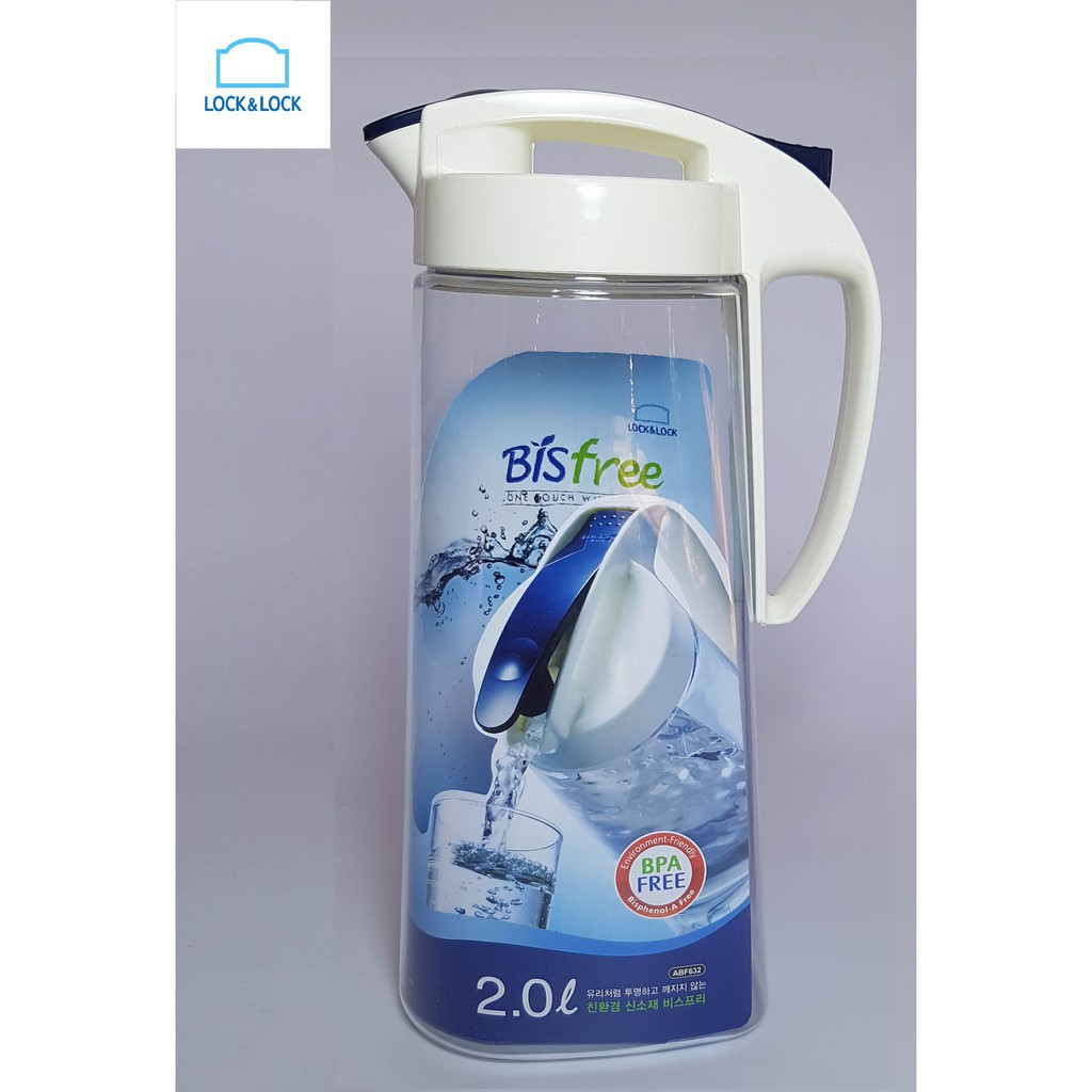 Bình đựng nước Lock&Lock bằng nhựa Tritan 1,6 Lít và 2 Lít ABF632