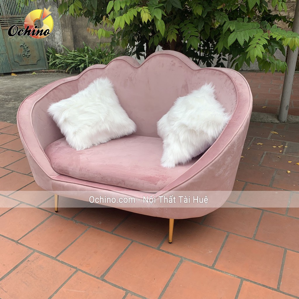 Ghế Sofa có tựa lưng hình mây cao cấp để phòng khách hoặc shop dài 1m8 ( đủ màu)