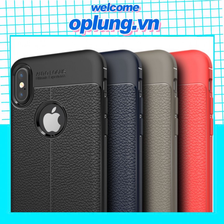 Ốp lưng iphone Auto focus nhựa vân da ốp ip6 6s plus 6 7 8 plus x xs xr xs max 11 promax (n58)