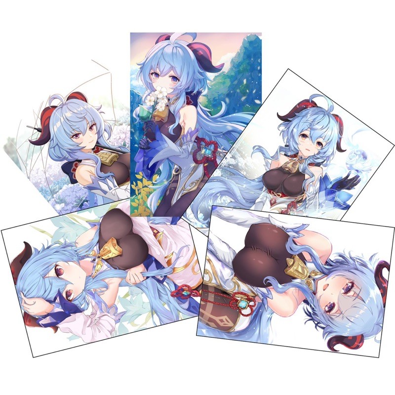 3-5 poster a4 ganyu genshin impact/ tranh ảnh ganyu genshin impact