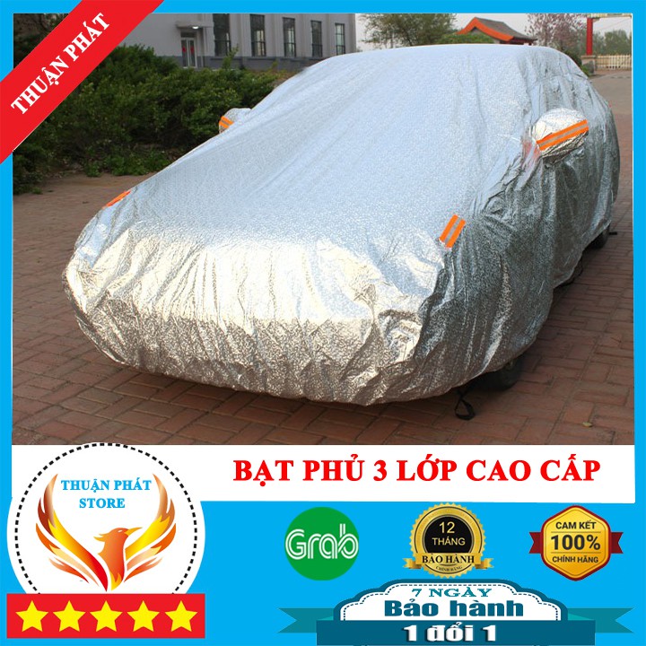 [HÀNG SIÊU DÀY 3,2KG] Bạt phủ ô tô,xe hơi 3 lớp cao cấp tráng nhôm chống nắng cách nhiệt  chống xước  SIÊU DÀY