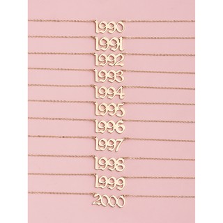 Dây Chuyền Mặt Số 1990-2000 Tùy Chỉnh Bằng Thép Không Gỉ Không Phai Phong Cách Cổ Điển Thời Trang