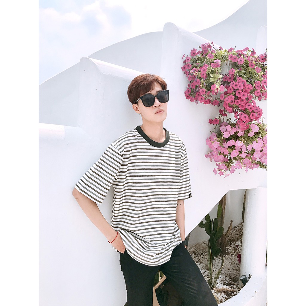 ÁO THUN SỌC FROM RỘNG  UNISEX, COTTON 100% DẦY