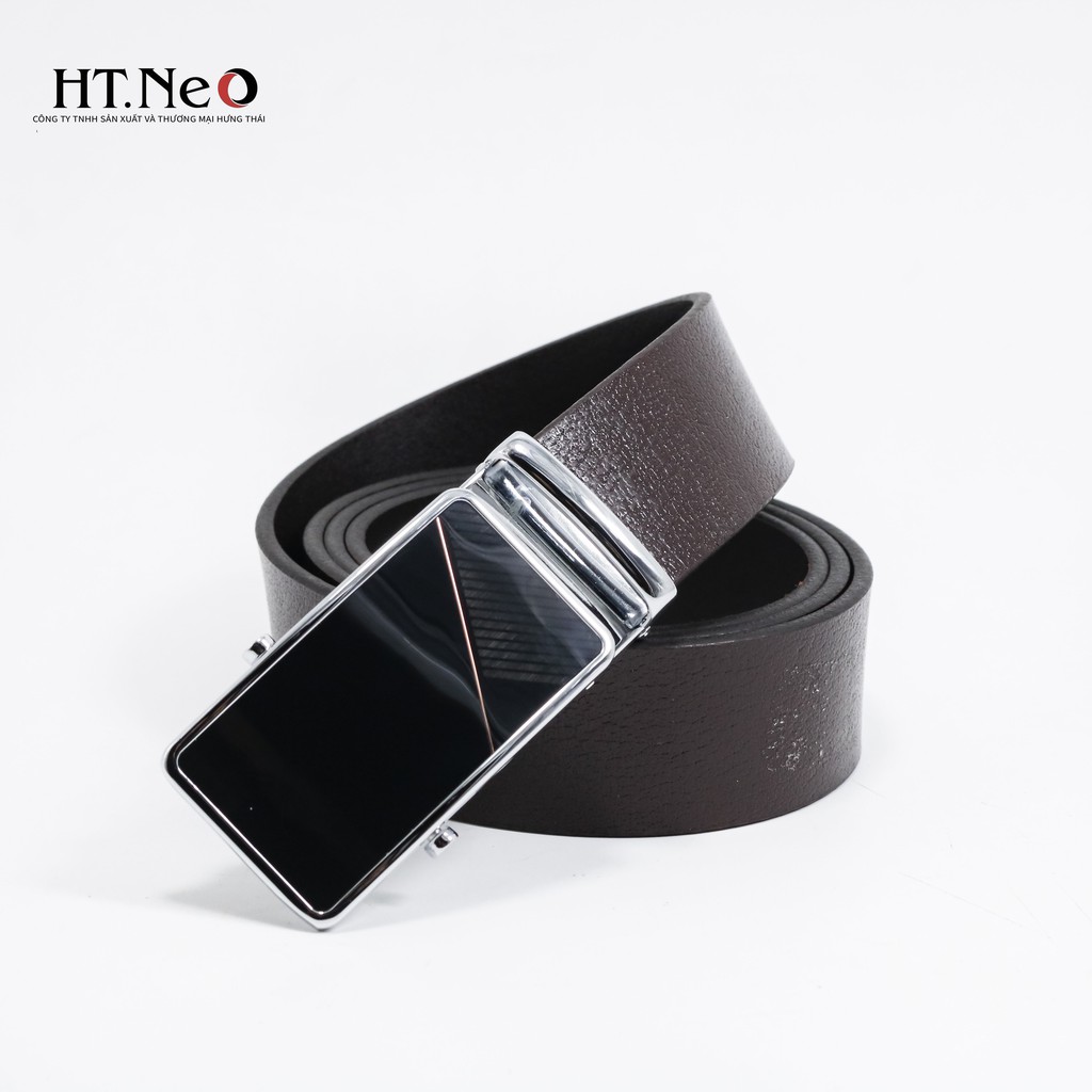 Dây lưng nam HT.NEO da trâu nguyên miếng, mặt khóa cực sang trọng, chống xước, chống hoen gỉ DL-01
