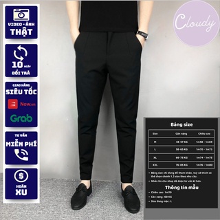 Quần Âu Nam, Quần Baggy Co Dãn Ôm, Ống Côn, Vải Chống Nhăn Cao Cấp, Không Bai, Xù - CLOUDY P